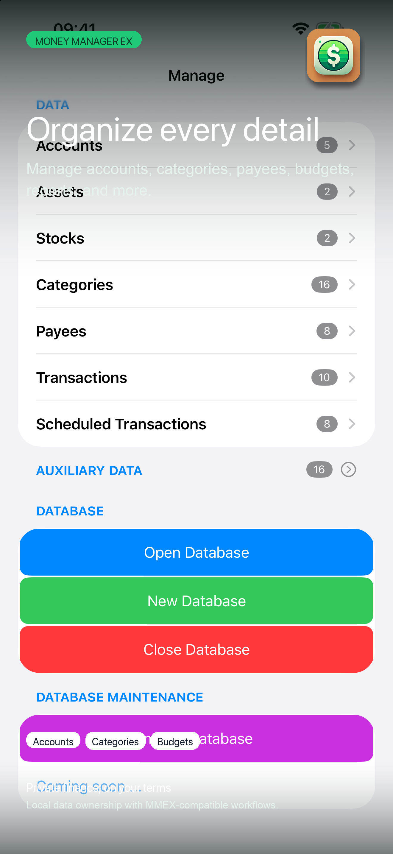 Manage screenshot