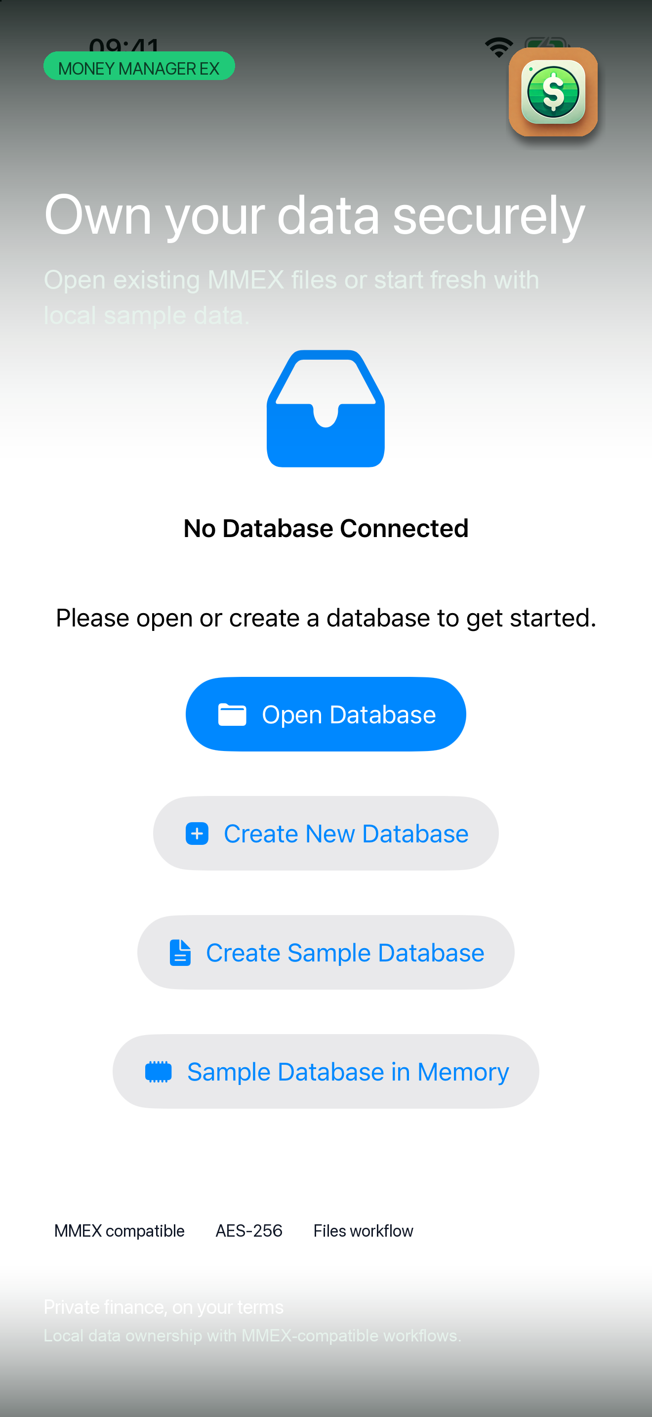 Start screenshot